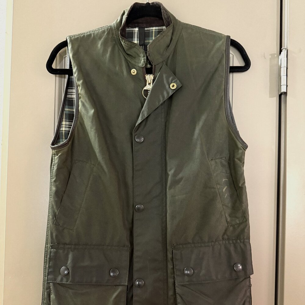 Barbour Westmoreland Waxed Cotton Vest Jacket - Women’s Size XS - Genuine